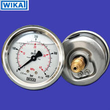 威卡WIKA压力表EN837-1不锈钢耐震轴向面板安装压力表负压表 -1-0bar/-0.1-0Mpa