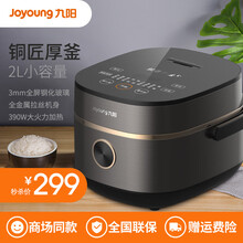 九阳（Joyoung）电饭煲铜釜内胆2升L家用迷你小电饭锅预约触摸式智能控制F-20FY1  棕黑色