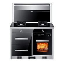 伟佳好太太 集成灶抽油烟机燃气灶大容量蒸箱烤箱消毒柜 烟灶蒸烤消一体套餐吸油烟机煤气灶烟机煤气灶具 1米烟灶消+蒸烤箱 头部置物暖菜 天然气 （一级能效 熄火保护）