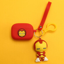 奴玛尼airpods2保护套苹果3代airpods pro蓝牙耳机硅胶保护壳卡通漫威款 【钢铁侠头像+钢铁侠】 airpods pro红色