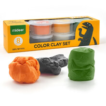 弥鹿MiDeer8色彩泥 儿童超轻粘土橡皮泥小孩diy手工制作男孩女孩宫西达也礼盒玩具3-6岁以上 8色彩泥