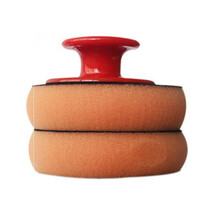 蓝帅汽车打蜡海绵带手柄打蜡机器腊工具洗车抛光去污美容养护上光SN0763 手柄1个+海绵2个