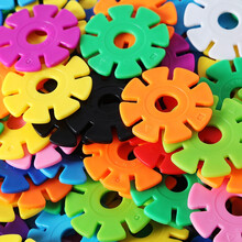 贝贝凯1000片雪花片 儿童积木玩具加厚塑料拼插拼装幼儿园宝宝婴儿男女孩2-3岁 大号益智玩具收纳盒 小号300片3cm厚袋装+说明书