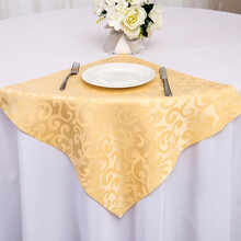 酒店咖啡厅擦杯子布吸水不掉毛北欧餐厅全棉餐巾布方布口布擦杯布 雅羡 双钩花浅黄 48*48CM