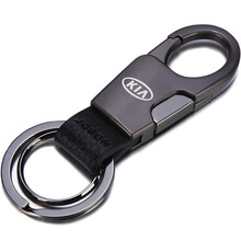 JOBON中邦 汽车钥匙扣 腰挂式钥匙圈 锁匙扣男士 车标个性定制号码防丢钥匙挂牌 起亚全系K2345赛拉图福瑞迪智跑狮跑KX3KX5 枪黑色（定制防丢号码请留言）