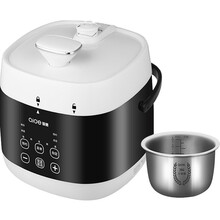 爱德（aide）304不锈钢内胆电压力锅无涂层迷你小饭煲1-2-3-4人家用煮粥小型智能电高压锅3L 3L/黑白色/加厚304不锈钢内胆/2-3人