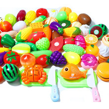 儿童切水果玩具仿真蔬菜蛋糕切切乐男女孩宝宝过家家厨房仿真做饭煮饭玩具套装 切切乐16件套装 过家家玩具