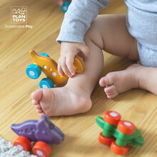 进口PlanToys5689雷龙宝宝车木制滑行车1岁儿童学习爬行训练强化 【5689】雷龙宝宝车