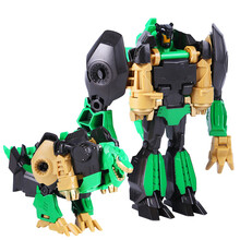 儿童汽车人男孩玩具变形警车子迷你机器人 绿龙金刚（JY675--F）