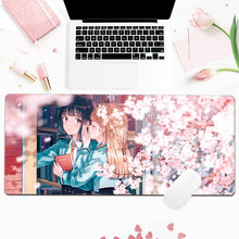 镇魂歌 鼠标垫超大号女生卡通动漫游戏周边二次元可爱加厚锁边网吧键盘垫笔记本个性定制订制办公电脑桌垫 樱花秘语 300x700x3mm