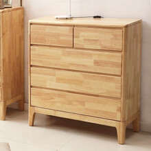 慧乐家 斗柜 北欧实木斗柜卧室储物柜简约现代五斗柜