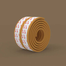 贝得力（BEIDELI） 3.M胶免贴款宝宝防撞条加宽加厚 儿童桌边保护W型墙角婴儿防护条8厘米宽 2米深木免贴3厘米胶带