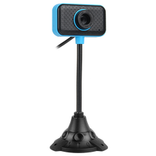 bejoy USB电脑摄像头视频摄像头台式机免驱视频 720P广角蓝色水滴款带麦+头戴式耳机