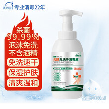 洗得宝医用无醇免洗手消毒液330ml 复合季铵盐消毒液 泡沫型儿童便携家用不含酒精家庭装