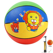 儿童篮球玩具户外运动充气皮球室内拍拍球幼儿园小弹力球3-5-7号 健心-5#-卡通狮子+买1送3