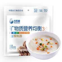 谷妈咪 3:1矿物质营养均衡宝宝辅食面条 猪肝菠菜味 无添加食盐菠菜红萝卜儿童营养线面 核桃味210g