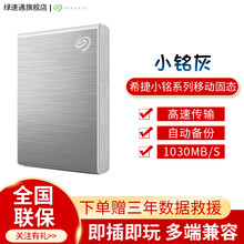 希捷铭系列固态移动硬盘PSSD NVMe 500G 1T /2T Type-C迷你移动硬盘 小铭 银  赠数据救援 1T