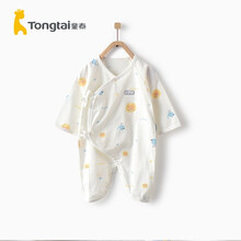 童泰婴儿衣服夏季轻薄内衣0-6月新生儿蝴蝶衣家居连体睡衣 蓝小鸟丨A款 52cm