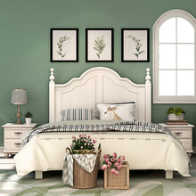 ABC美式贵族系列1.5米实木儿童床小户型 1.5m圣安娜骑士床