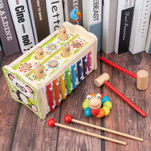 新款 婴儿打地鼠玩具十一个月具幼儿童礼物锻炼女宝宝敲击厹 熊猫打地鼠+扭扭虫