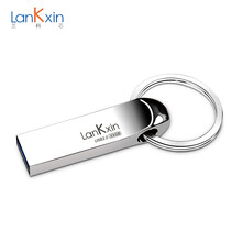 兰科芯（LanKxin）16GB USB2.0 U盘 AX 亮银色 电脑车载两用优盘 防水金属迷你投标学生通用