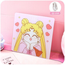 沐韩可选充电电子秤可爱粉少女心体重秤家用精准人体称减肥电子称批发公司活动用品可爱女生 【隐屏】三代可爱美少女充电款