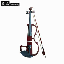 演奏黑色，白色练习初学者成人4/4电子小提琴电声小提琴乐器 酒红色