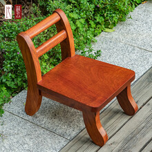 比艺 红木家具缅甸花梨（学名：大果紫檀）新中式小板凳实木小方凳便携钓鱼凳家用洗脚凳旅行小凳子 独板小方凳尺寸：32*23*30.5（cm）