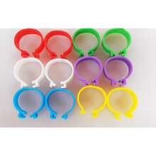 现货 开放式卡扣大鸡、鸭、鹅脚环/颜色可选/激光刻字禽类脚圈 鸡脚环 1.6蓝色