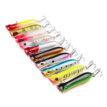 10只装浮水波扒路亚饵8厘米11.5克 水面系远投波爬波趴假鱼饵 翘嘴鲈鱼中上层淡水鱼钓饵 10只装