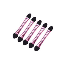 玫瑰金紫双头化妆刷眼影棒5支眼部便携画眼影粉晕染刷海绵棒美妆工具