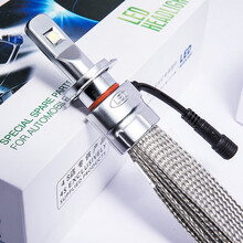 雪焰 强光汽车led大灯9005H11 h7h1H4 高亮聚光前照灯远近光灯LED汽车大灯泡自带透镜 H11带透镜升级版【一只价格】