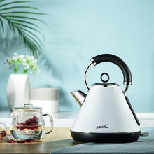 思迪乐（CiDyLo） 英式电水壶304不锈钢家用烧水壶自动断电热水壶防干烧1.8L大容量水壶 白色1.8L