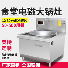 甄樽 商用电磁炉6kw-30kw工厂学校食堂大功率大锅灶饭店省电大灶台单炒头炉 20KW（单锅大锅灶））