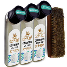 哥伦布斯（COLUMBUS）哥伦布斯鞋油皮革护理剂皮鞋油黑色皮具保养油擦鞋无色液体棕色武士鞋保养油  无色3支+马鬃鞋刷