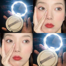 钻石气垫bb霜 遮瑕保湿持久控油粉底液带化妆镜灯 网红李佳琪推荐同款 自然色【赠替换装】