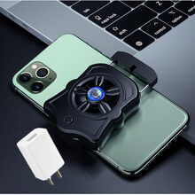 佳维若 手机散热器降温神器小风扇苹果x水冷半导体制冷冰封直播小米安卓通用背夹式不求人同款 【p9内置电池风冷散热器黑色】+2A充电头