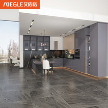 艾依格全屋定制 整体橱柜定制 现代简约L型开放式厨房定做 石英石台面 定制诚意金
