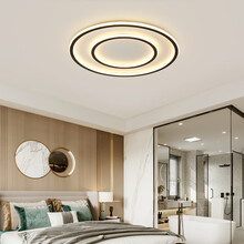 VVS美学灯 超薄灯具套餐客厅灯长方形后现代简约led吸顶灯大气主卧室房间灯书房灯全屋灯饰 卧室圆40*4.5cm 无极调光