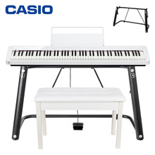 卡西欧智能触屏电钢琴88键重锤PX-S1000WE主机+时尚架+延音踏板+琴凳