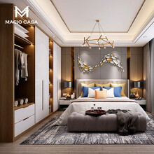 玛格实木衣柜定制简约欧式卧室家具走入式衣帽间柜门定做 定制预付金