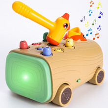 雷朗 啄木鸟捉虫子儿童玩具男孩女孩1-2-3岁早教宝宝孩子拖拉玩具 音乐版