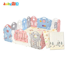 澳贝拼接婴儿童围栏游戏围栏安全防护栏家用室内围栏森林乐园围栏(14+2)+森林麋鹿款地垫1.8*1.45米
