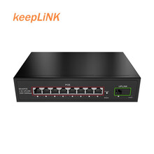 keepLINK KP-9000-108P1S标准POE交换机百兆8口poe+1百兆单纤A端接口内置电源120W