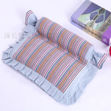 颈椎枕头决明子成人脊椎枕山楂籽护颈椎专用枕荞麦护颈枕头护颈枕 决明子小耳方花边B浅灰