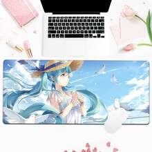 镇魂歌 鼠标垫超大号女生卡通动漫游戏周边二次元可爱加厚锁边网吧键盘垫笔记本个性定制订制办公电脑桌垫 夏日海边 300x700x3mm