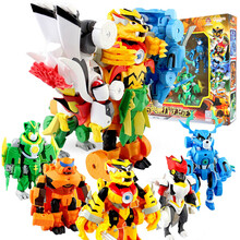 猪猪侠玩具超星萌宠变身卡丁车玩具深海萌宠 变形合体机器人炫变勇士套装 五灵卫酷变勇士5款豪华套装8913