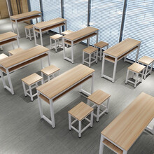早马 中小学生补习班辅导培训班书桌培训桌长条桌单双人课桌椅M067  1 160*60*74单层