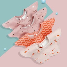 口水巾纯棉婴儿防水围嘴围兜360度可旋转新生宝宝防吐奶围脖春秋 文艺girl