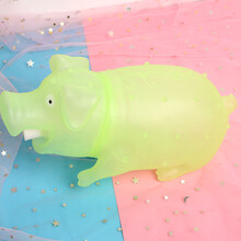 创意惨叫猪狗狗玩具发声橡胶发泄猪发光猪哼哼猪会叫的猪绝望猪 发光绿色猪 均码